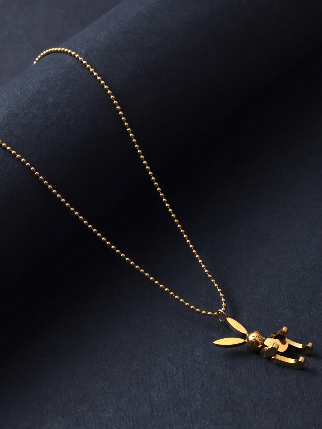 

anore 18K Gold-Plated Zirconia Studded Necklace