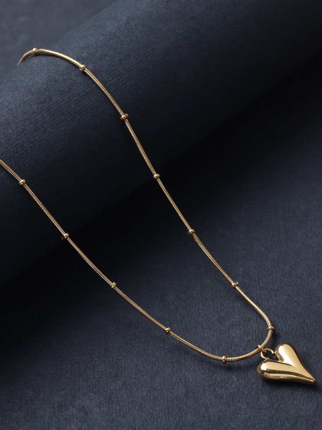 

anore 18K Gold-Plated Zirconia Studded Necklace