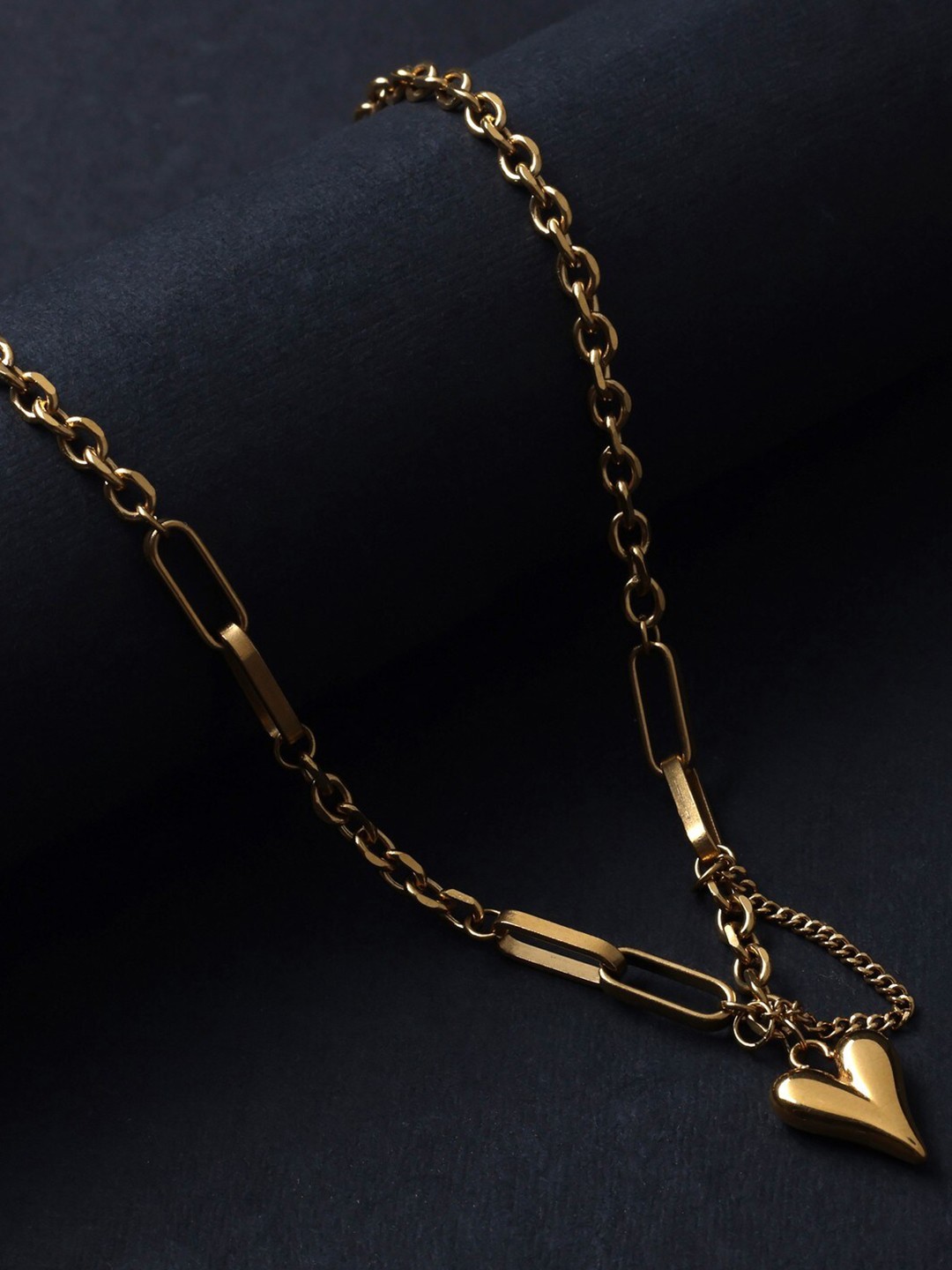 

anore 18K Gold-Plated Zirconia Studded Necklace