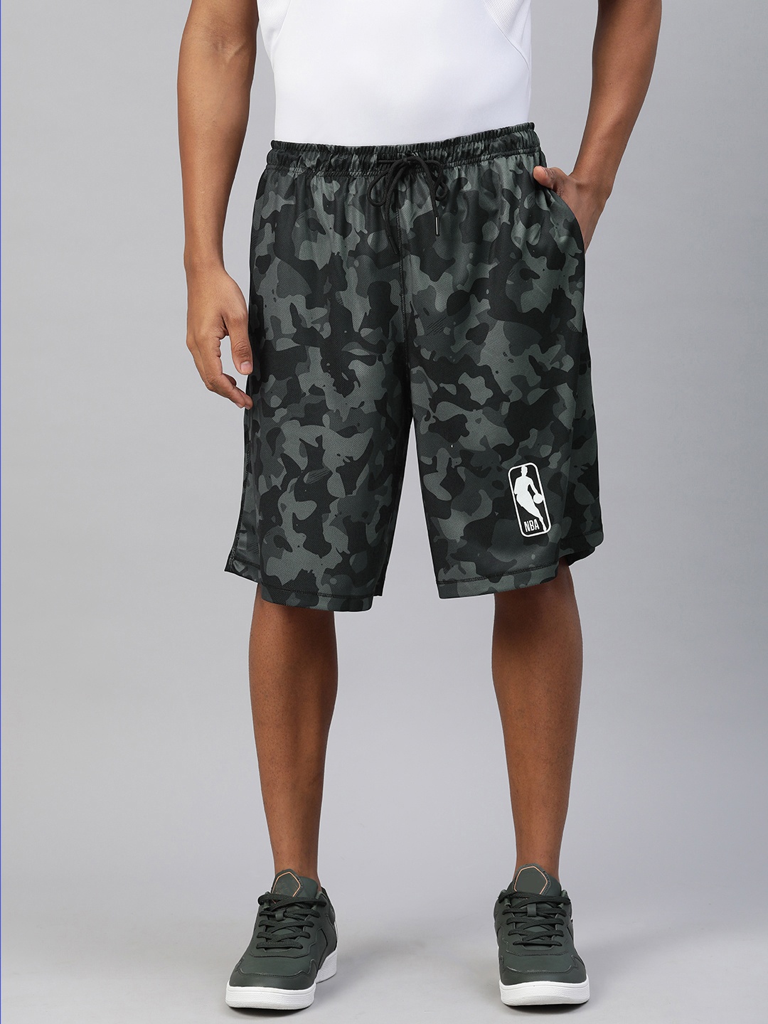 

NBA Men Black Camo Basketball Shorts Printed Sports