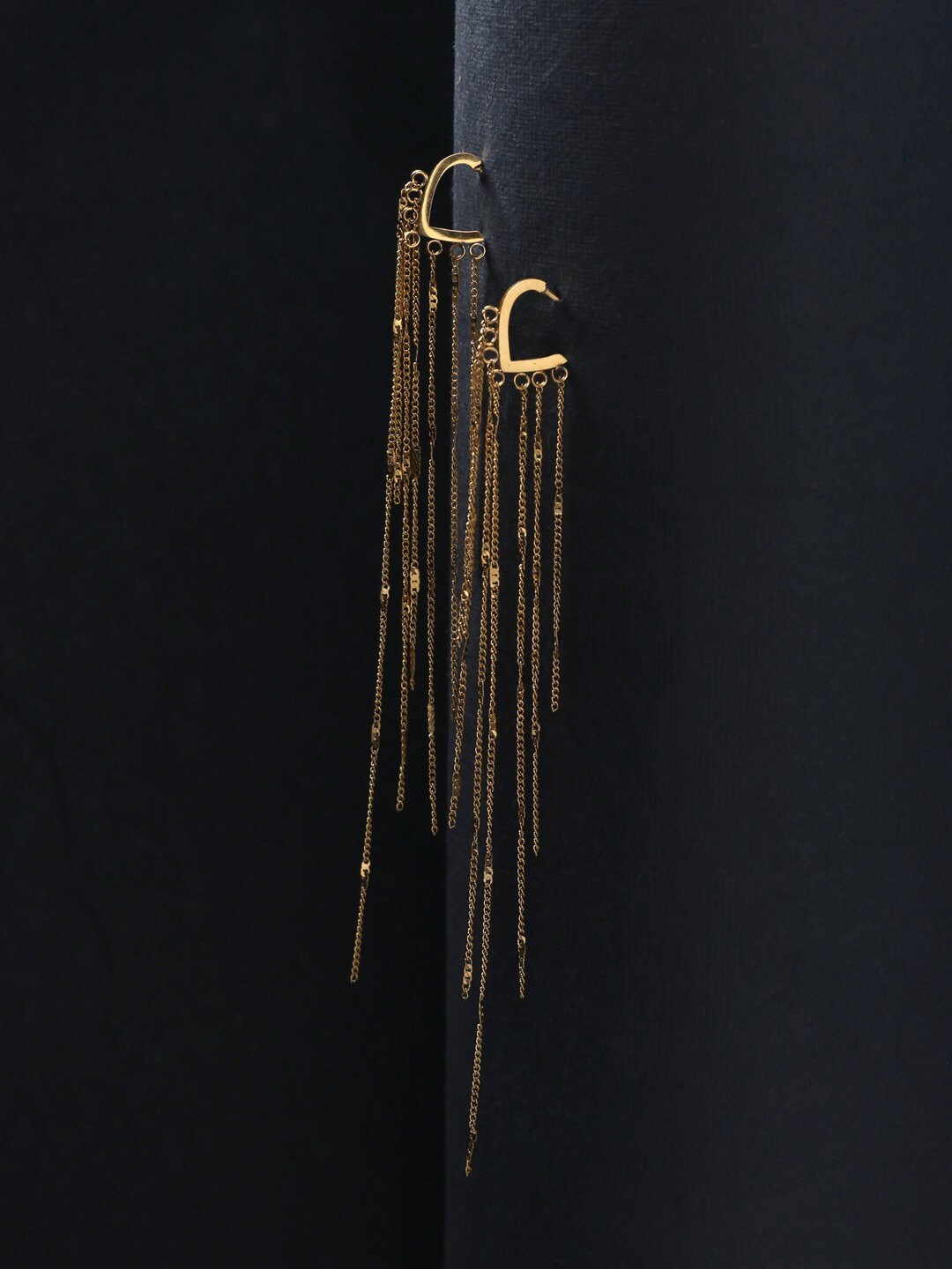 

anore 18K Gold-Plated Triangular Drop Earrings