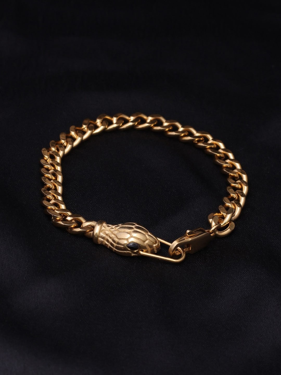 

anore Women 18K Gold Plated Snake Head Bracelet