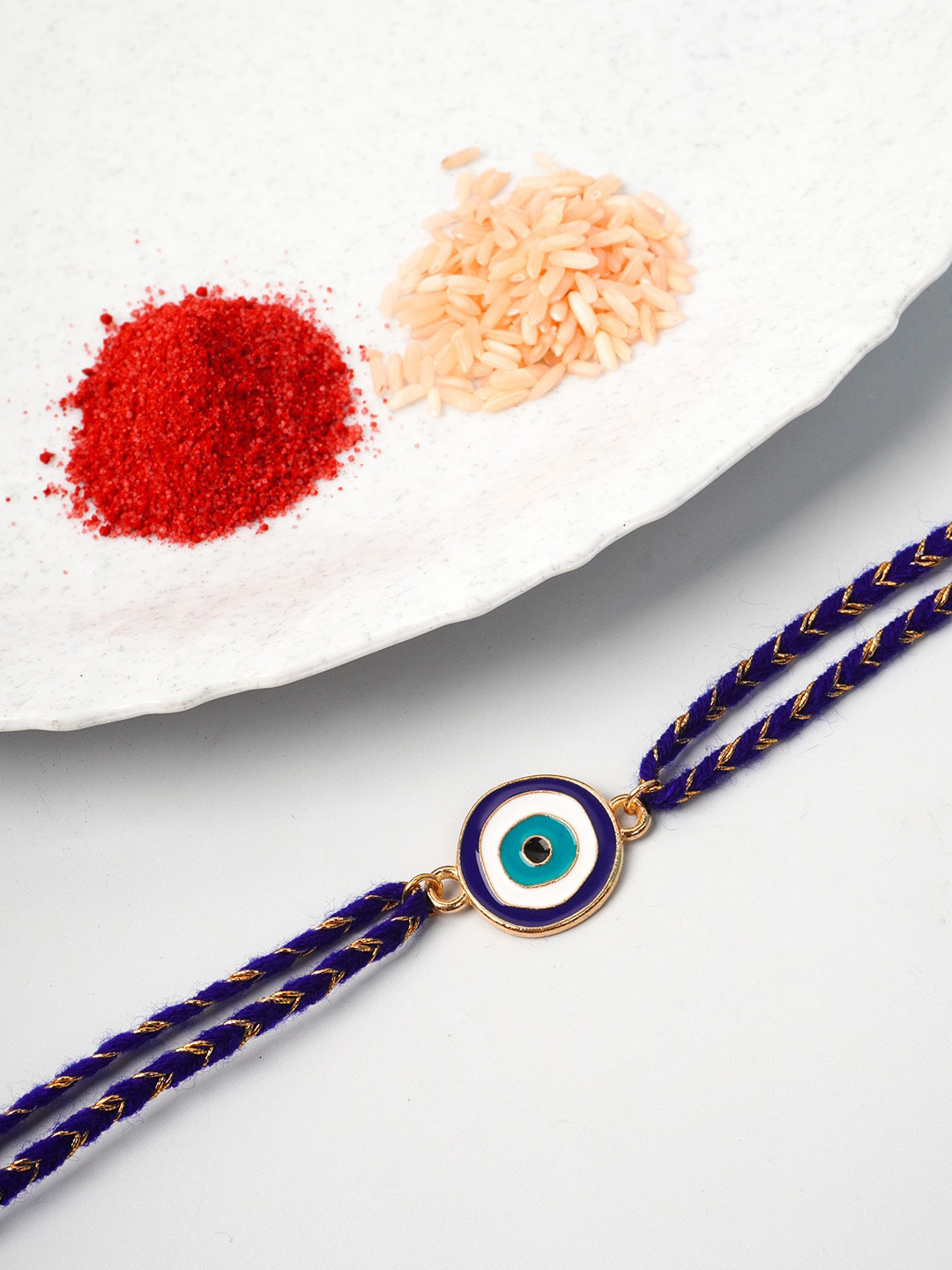 

Ferosh Men Blue Evil Eye Rakhi