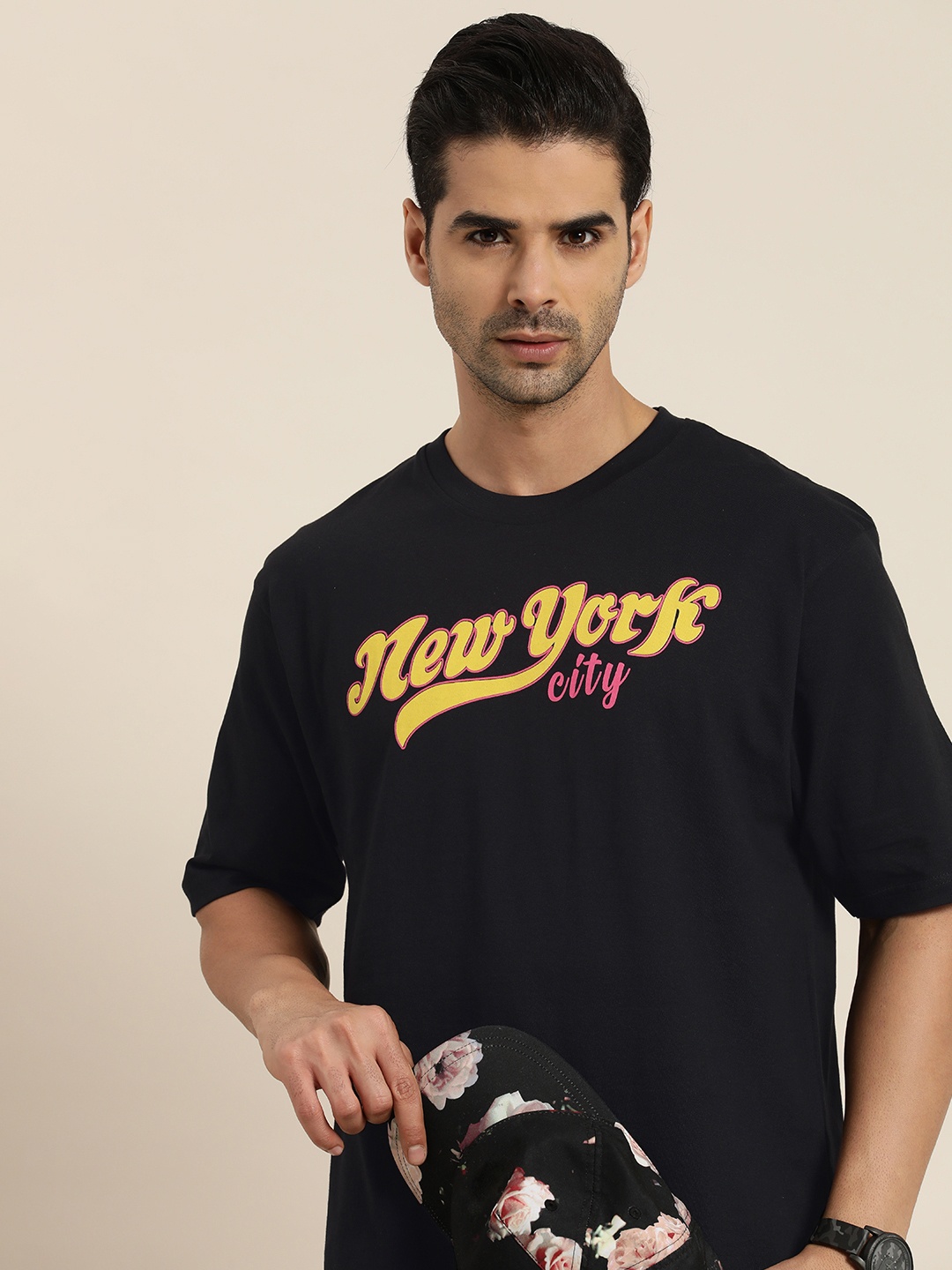 

DILLINGER Men Black Typography Printed Cotton T-shirt
