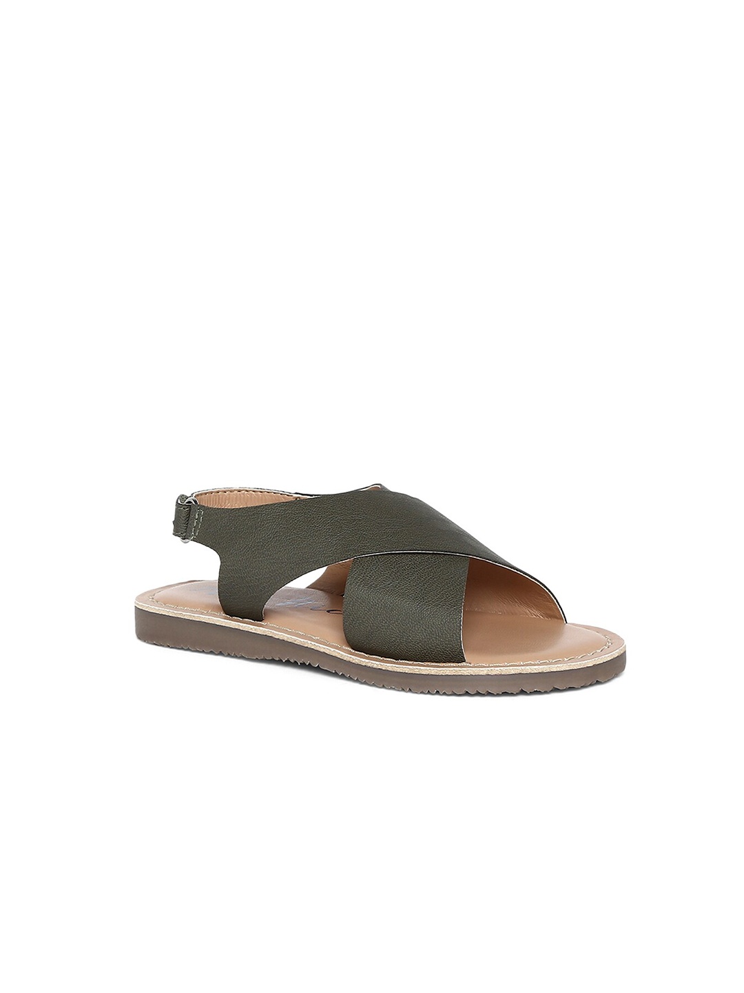 

Aria Nica Boys Olive Green PU Comfort Sandals