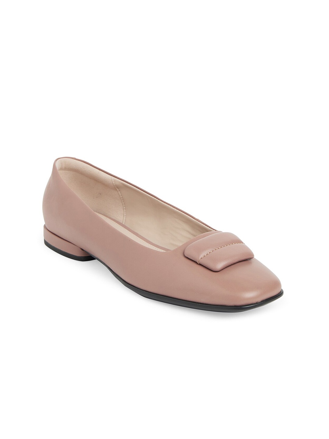 

ECCO Womens Contemporary Morel Leather Regular Ballerinas, Beige