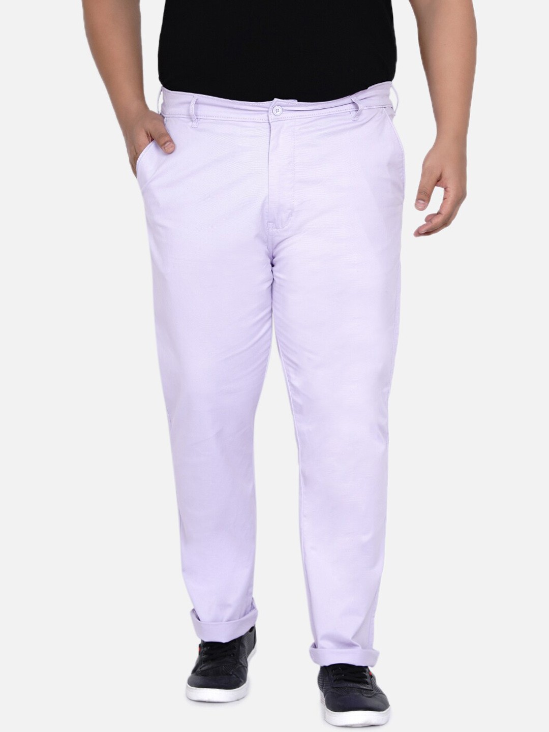 

John Pride Men Lavender Chinos Trousers