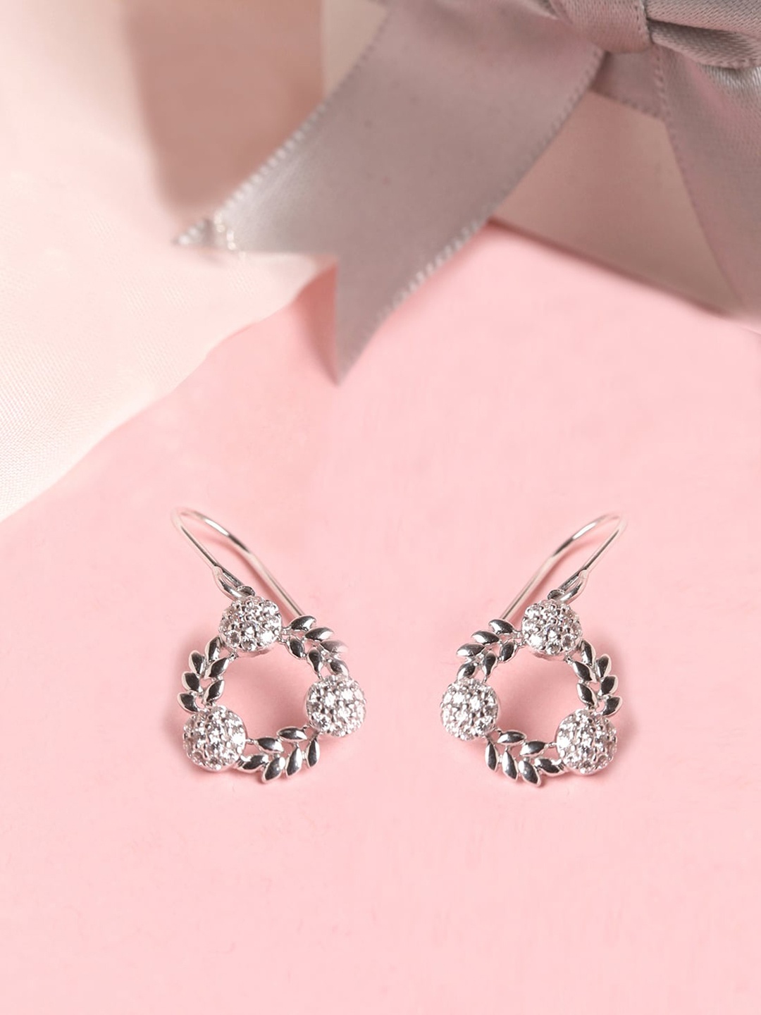 

Clara Silver-Toned Contemporary Studs Earrings