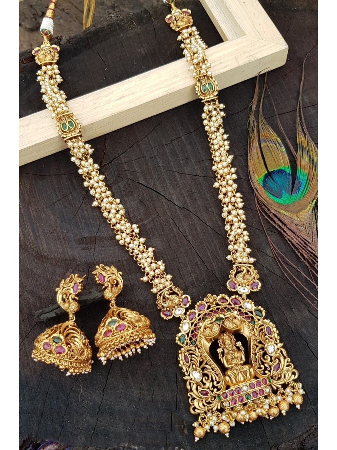 

GRIIHAM Gold-Plated & Pink AD Studded Jewellery Set
