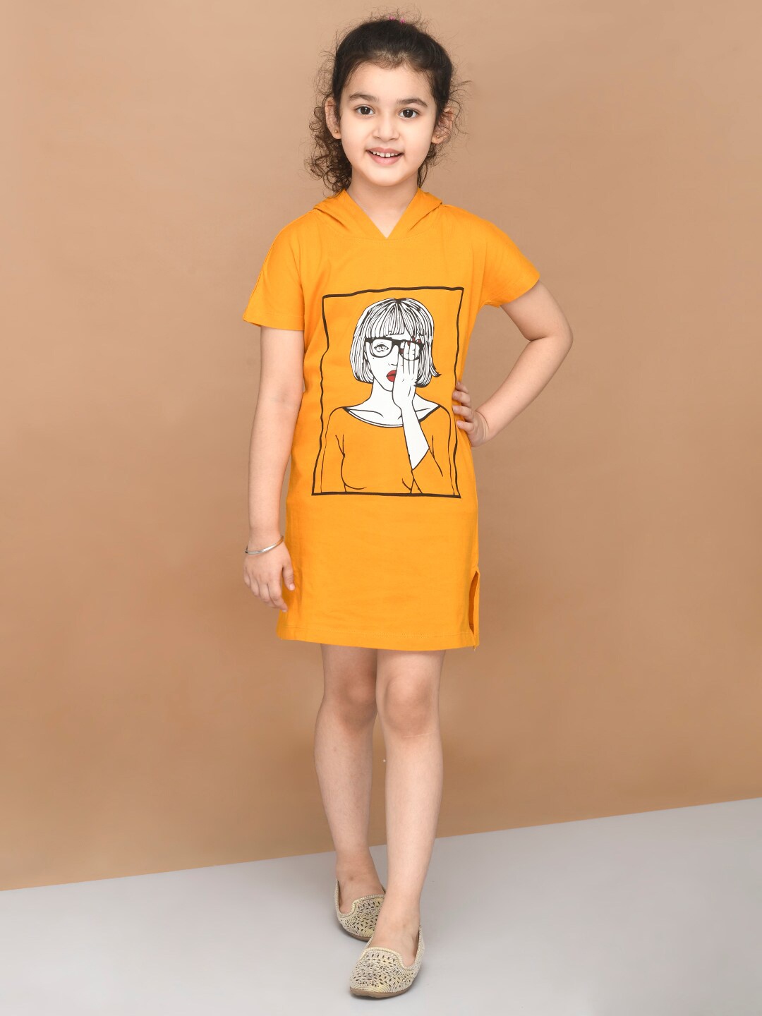 

LilPicks Orange T-shirt Dress