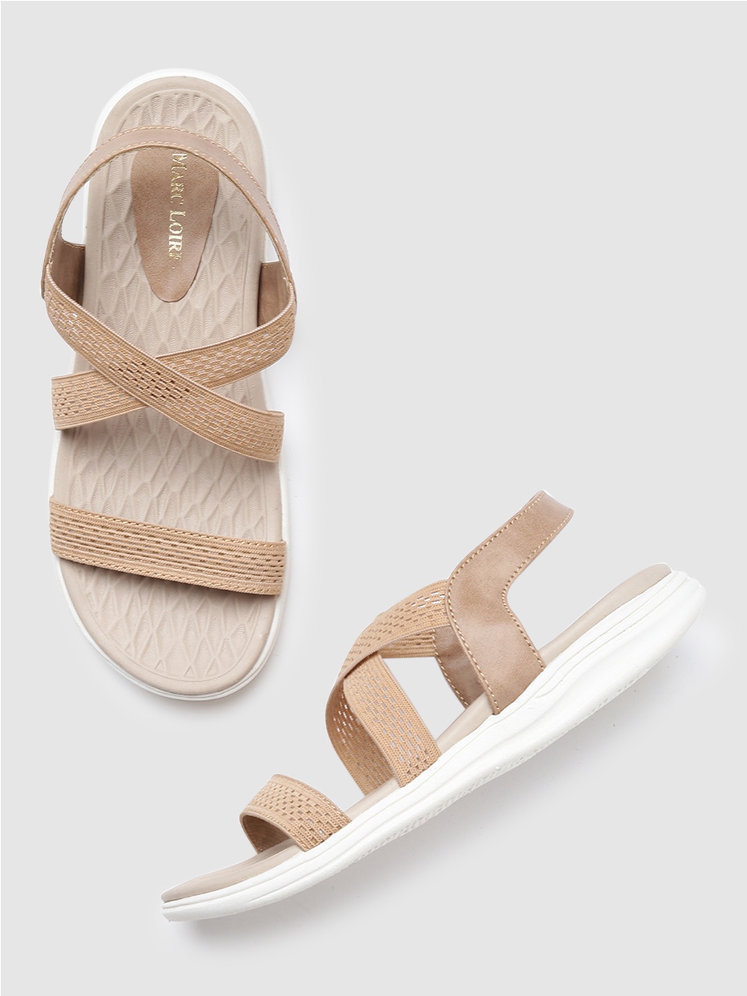 

Marc Loire Beige PU Flatform Sandals