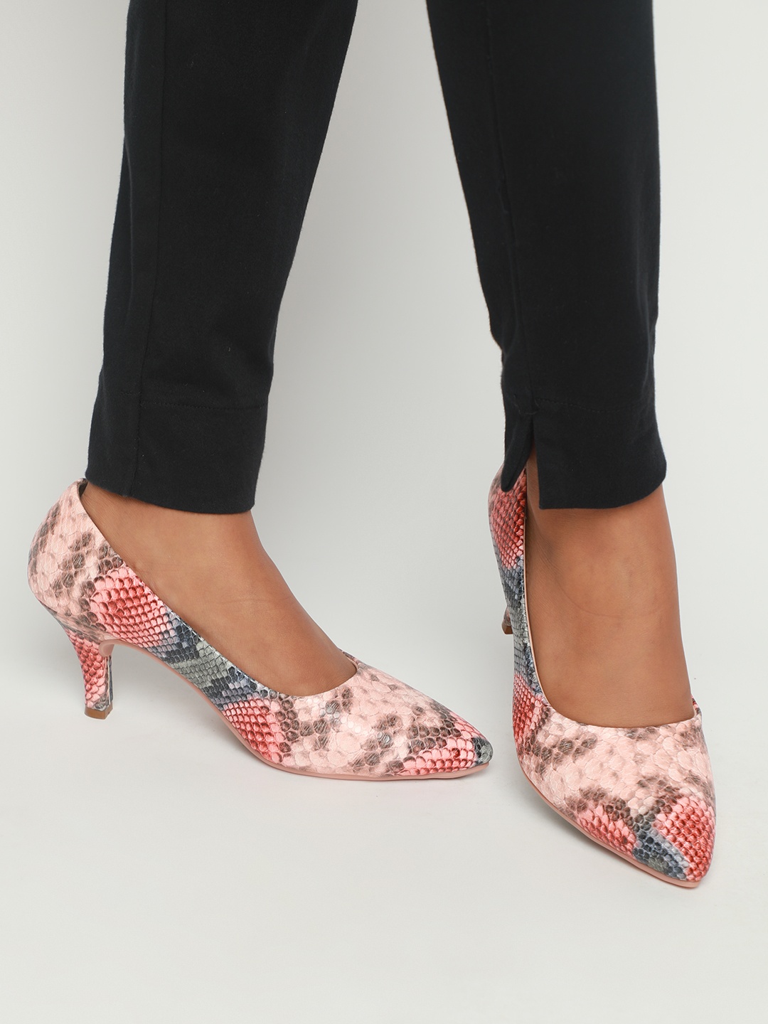 

Marc Loire Multicoloured Printed PU Work Pumps, Multi