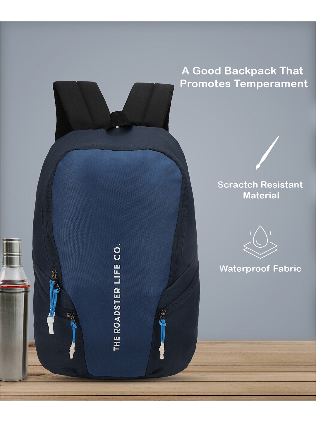 

Roadster Unisex Blue Backpacks