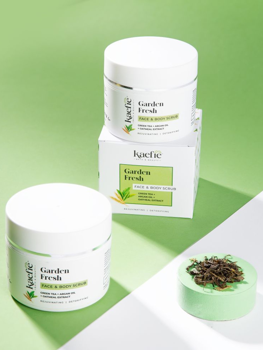 

KAEFIE BEAUTY Garden Fresh Face & Body Scrub, Green