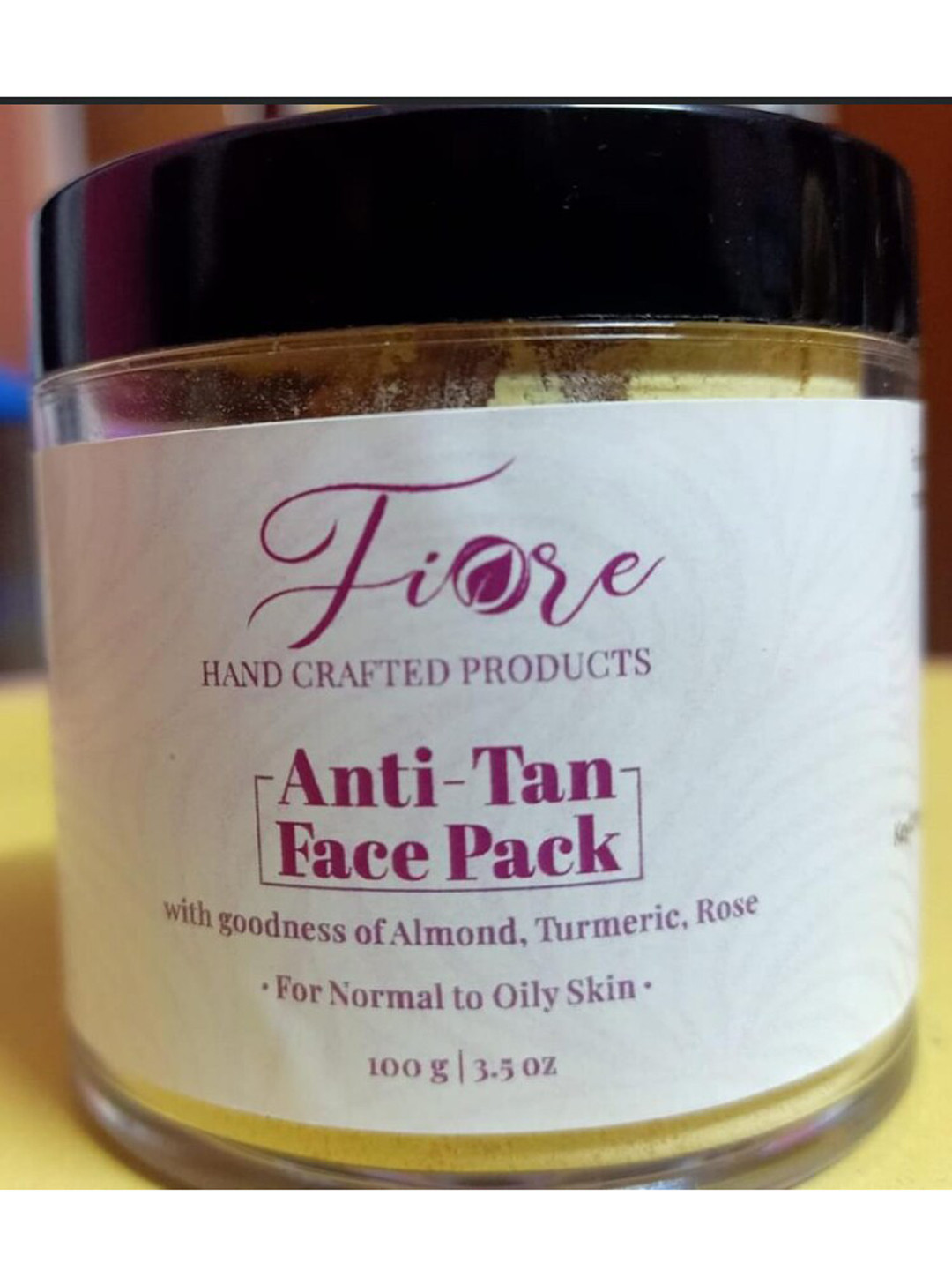 

Fiore Anti Tan Face Pack 100g, Yellow