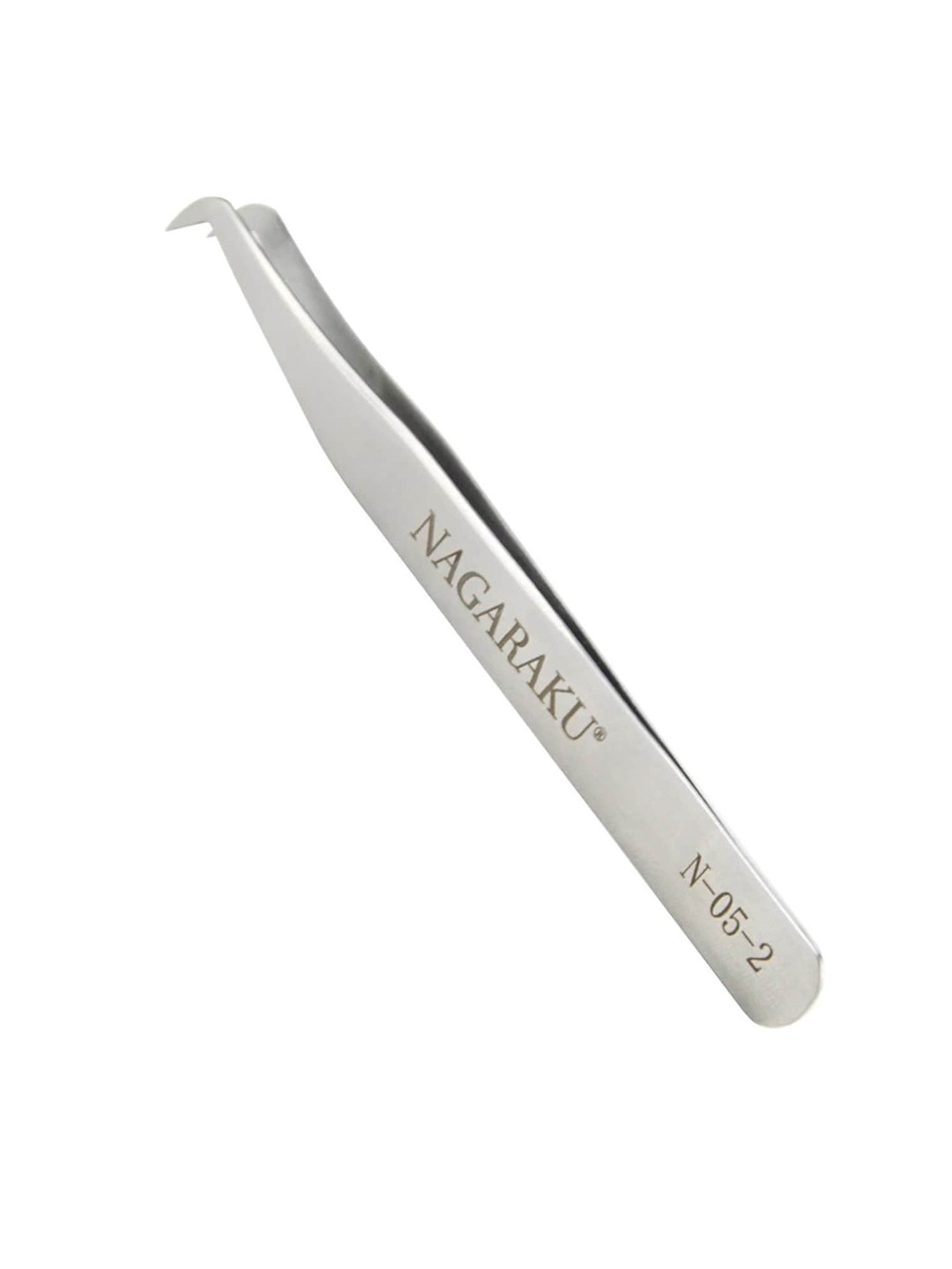 

NAGARAKU Stainless Steel Non-Magnetic Eyelash Extension Tweezers - N-05-2, Silver