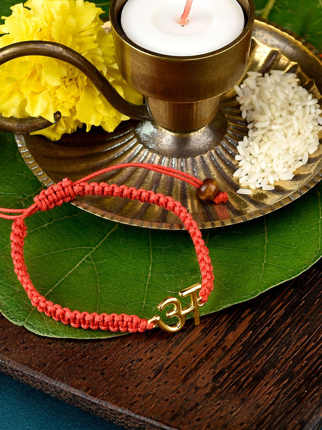 

ToniQ Men Gold-Plated & Threaded Rakhi