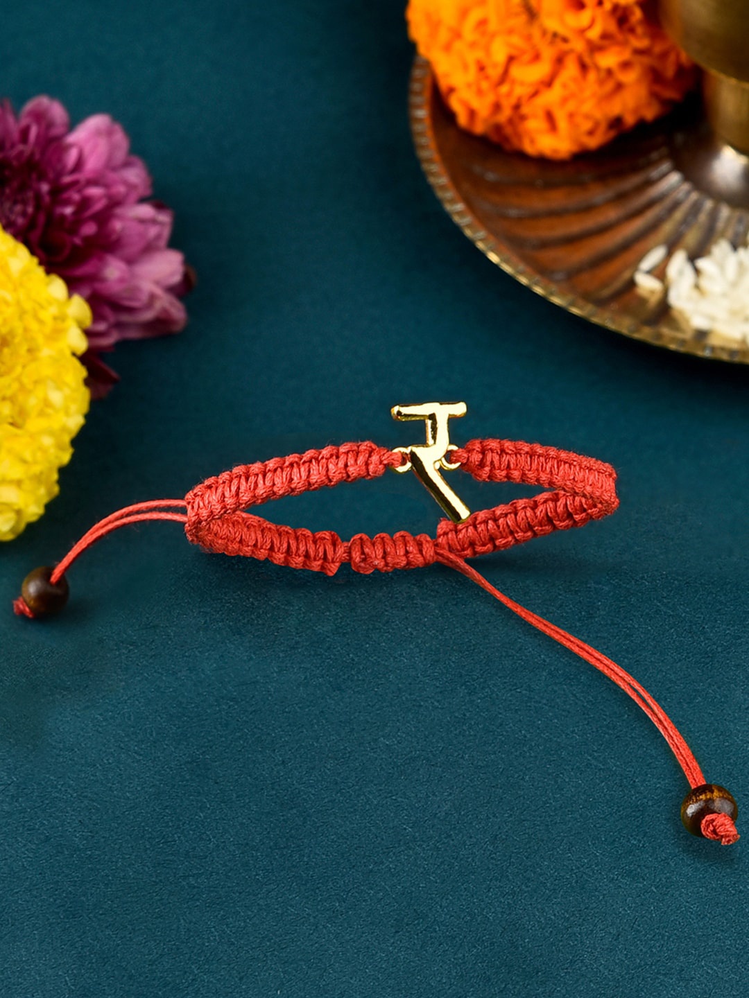 

ToniQ Men Gold-Plated Alphabet Personalised Rakhi