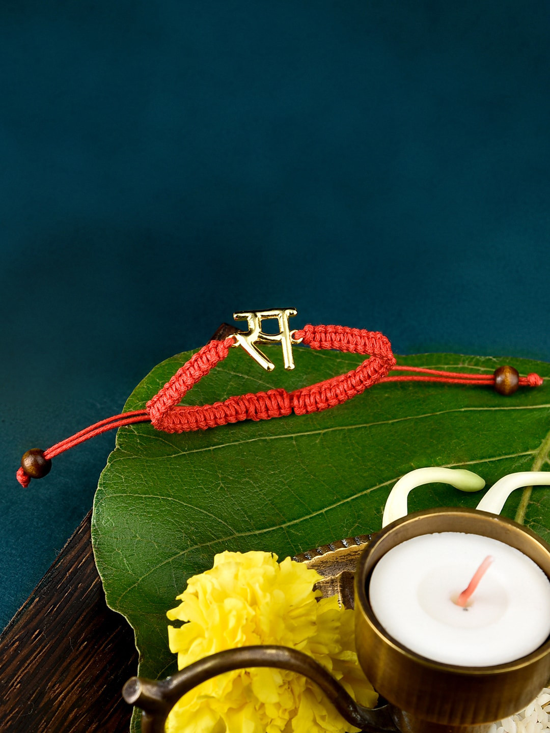 

ToniQ Men Gold-Plated Alphabet Personalised Rakhi