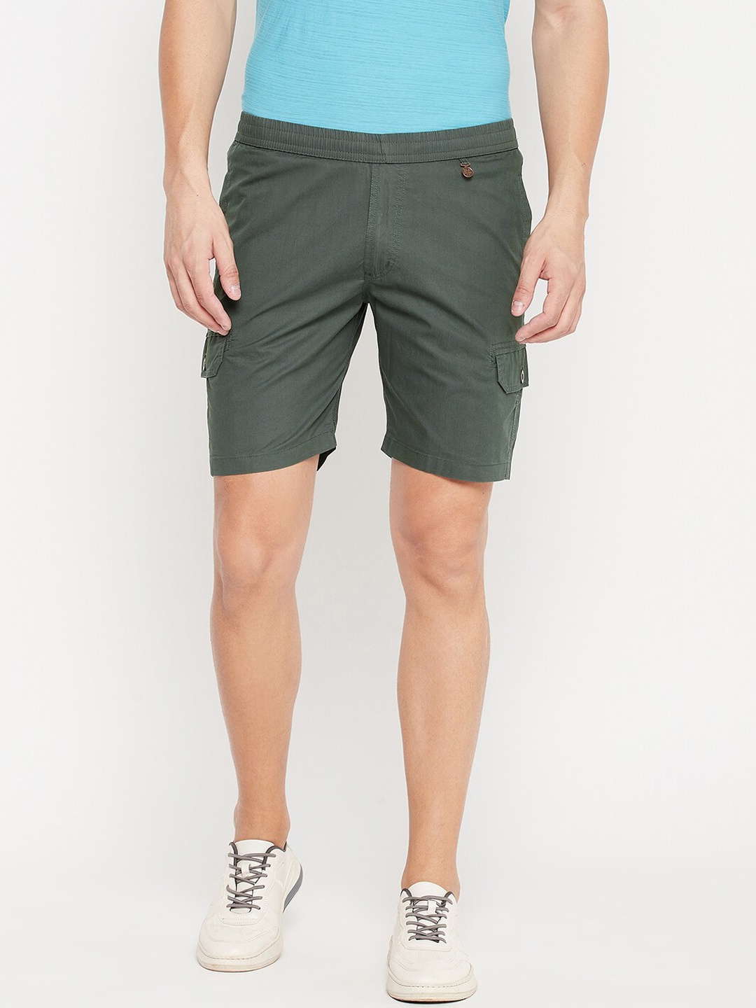 

Okane Men Olive Green Sports Shorts