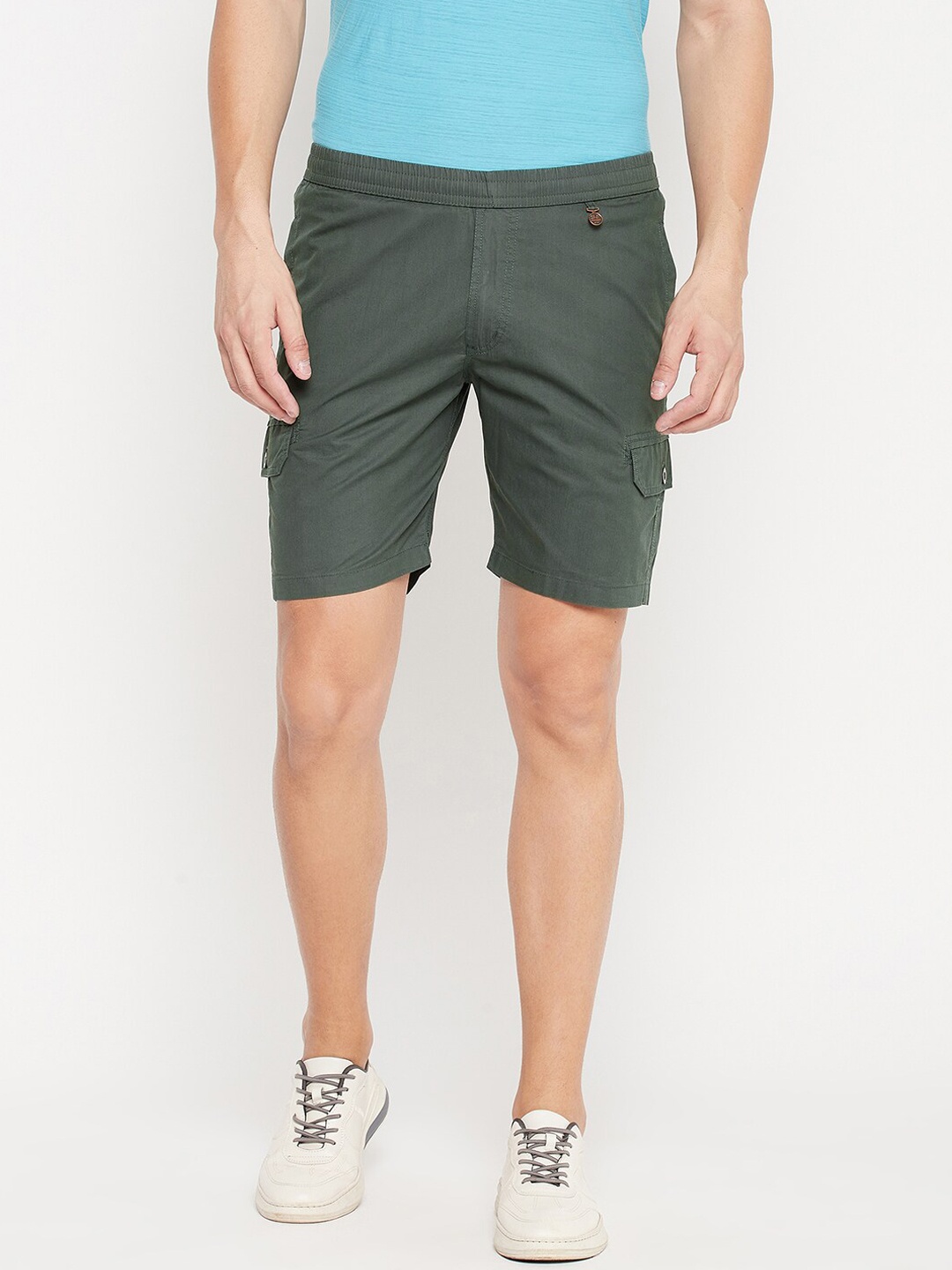 

Okane Men Olive Green Sports Shorts