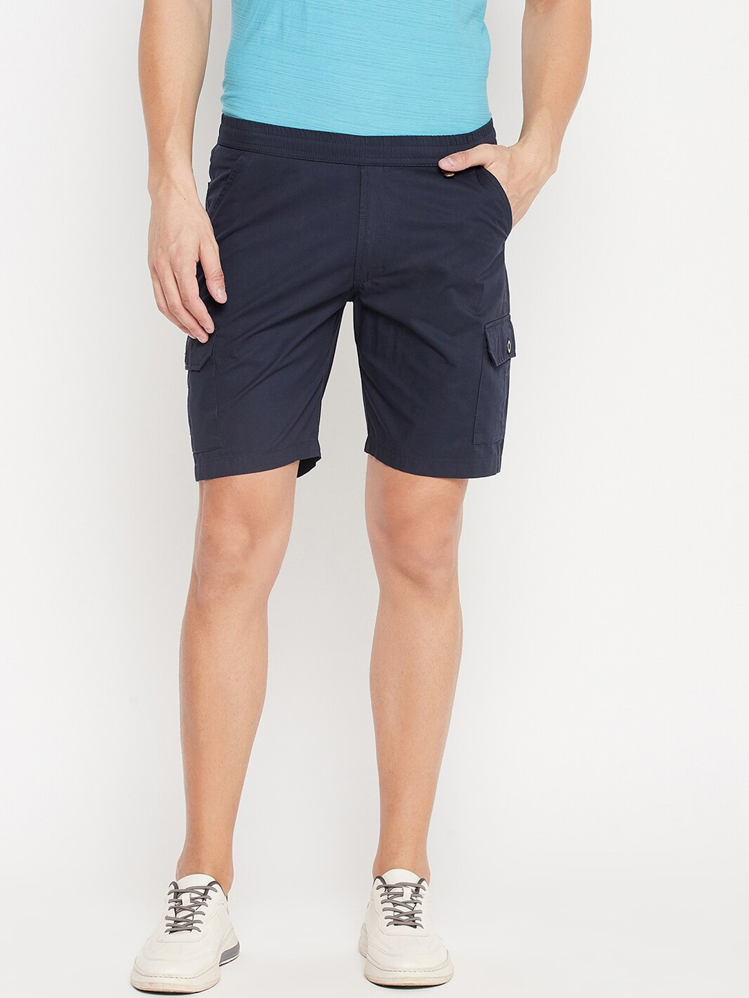 

Okane Men Navy Blue Sports Shorts