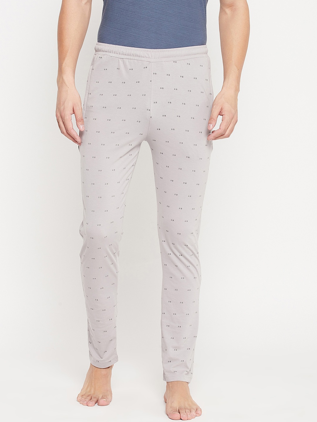 

Okane Men Grey Printed Lounge Pants