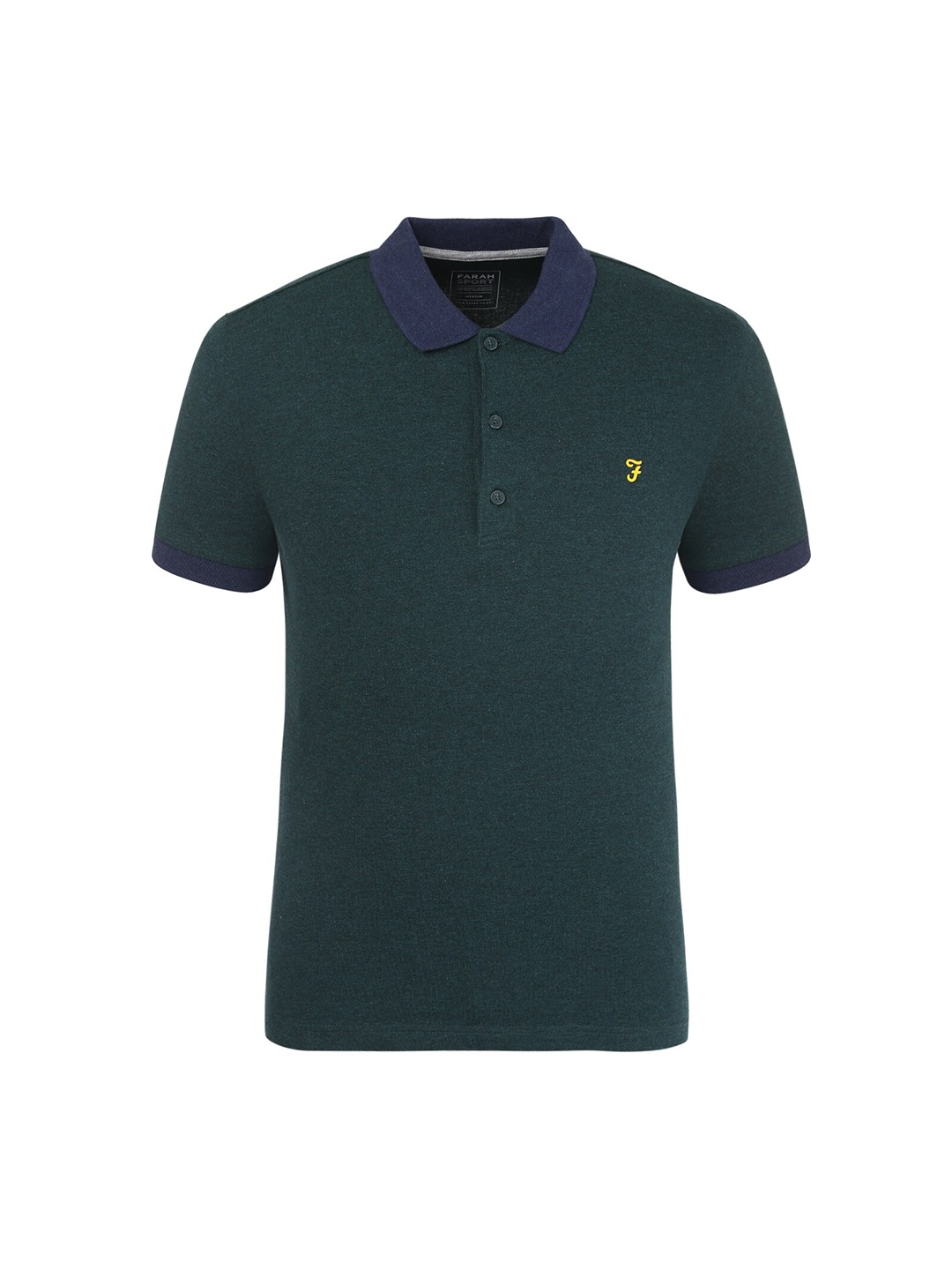 

Farah Men Green Polo Collar T-shirt