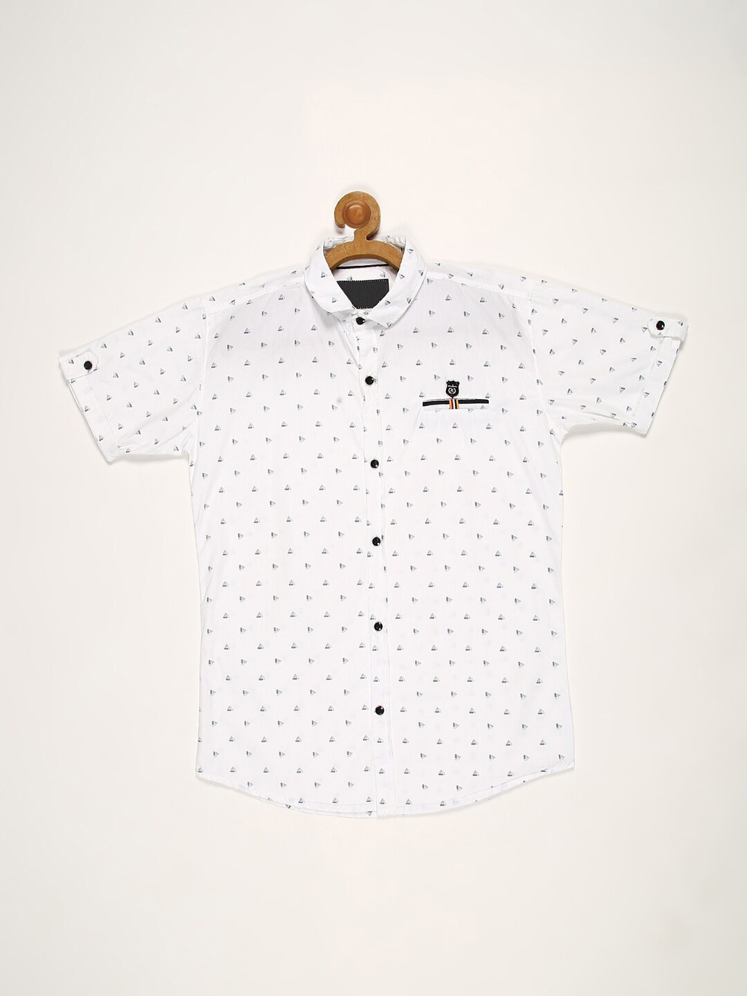 

V2 Value & Variety Boys White Printed Casual Shirt