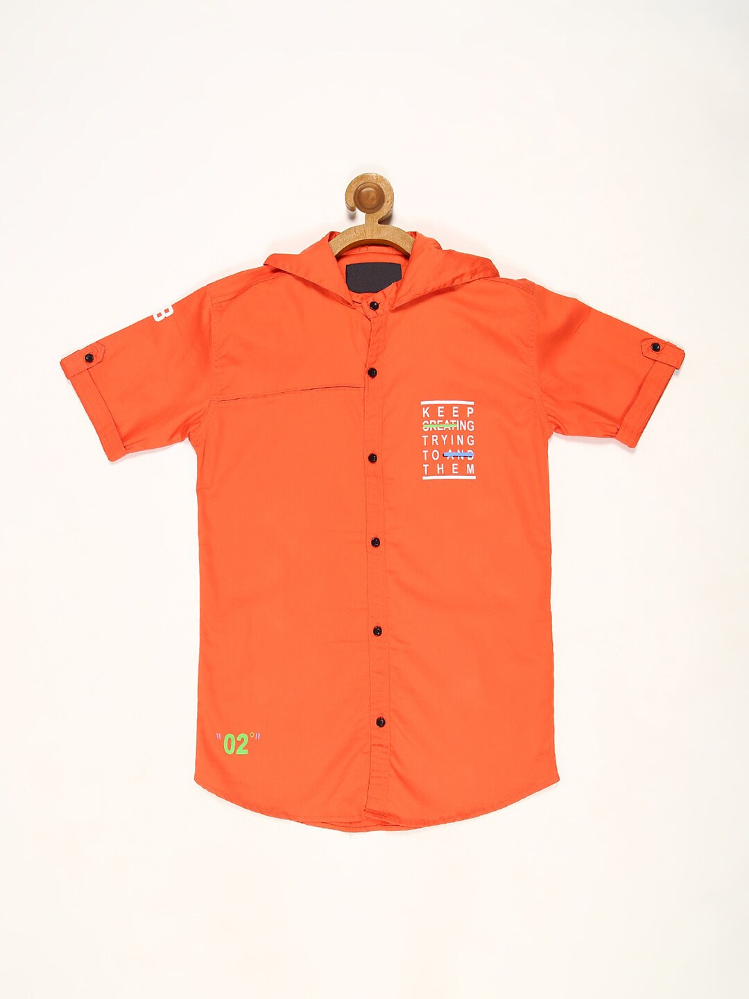 

V2 Value & Variety Boys Orange Casual Shirt