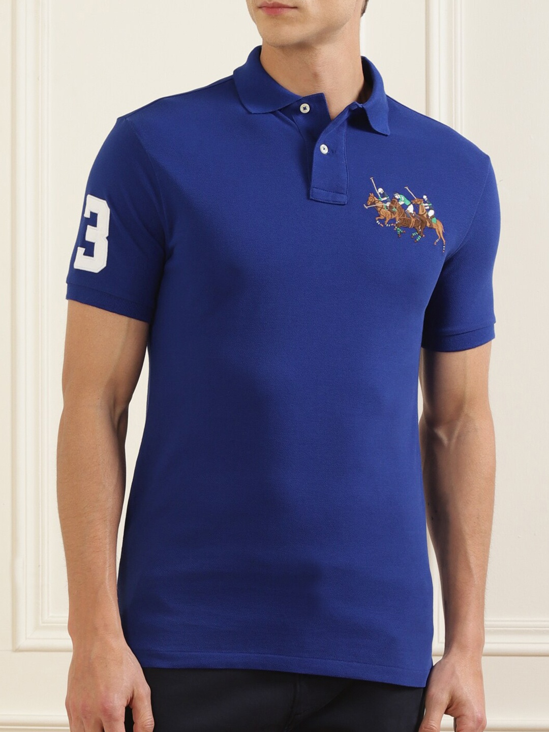 

Polo Ralph Lauren Men Blue Solid Cotton Tshirts