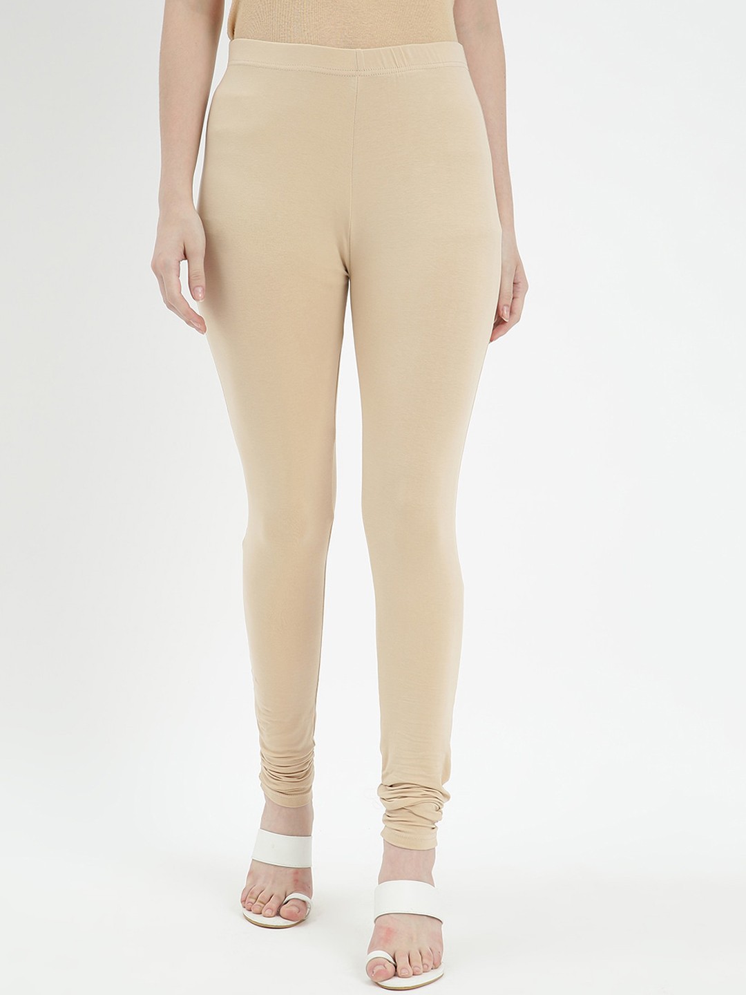 

V2 Value & Variety Women Beige Solid Cotton Leggings