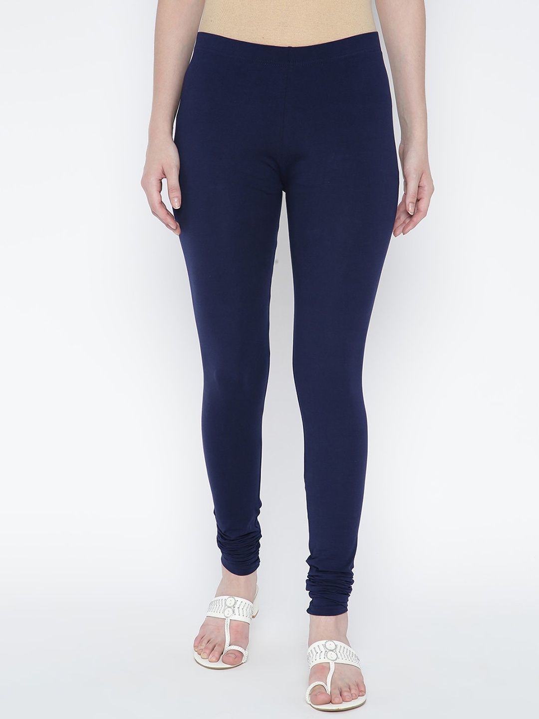 

V2 Value & Variety Women Navy Blue Solid Cotton Leggings