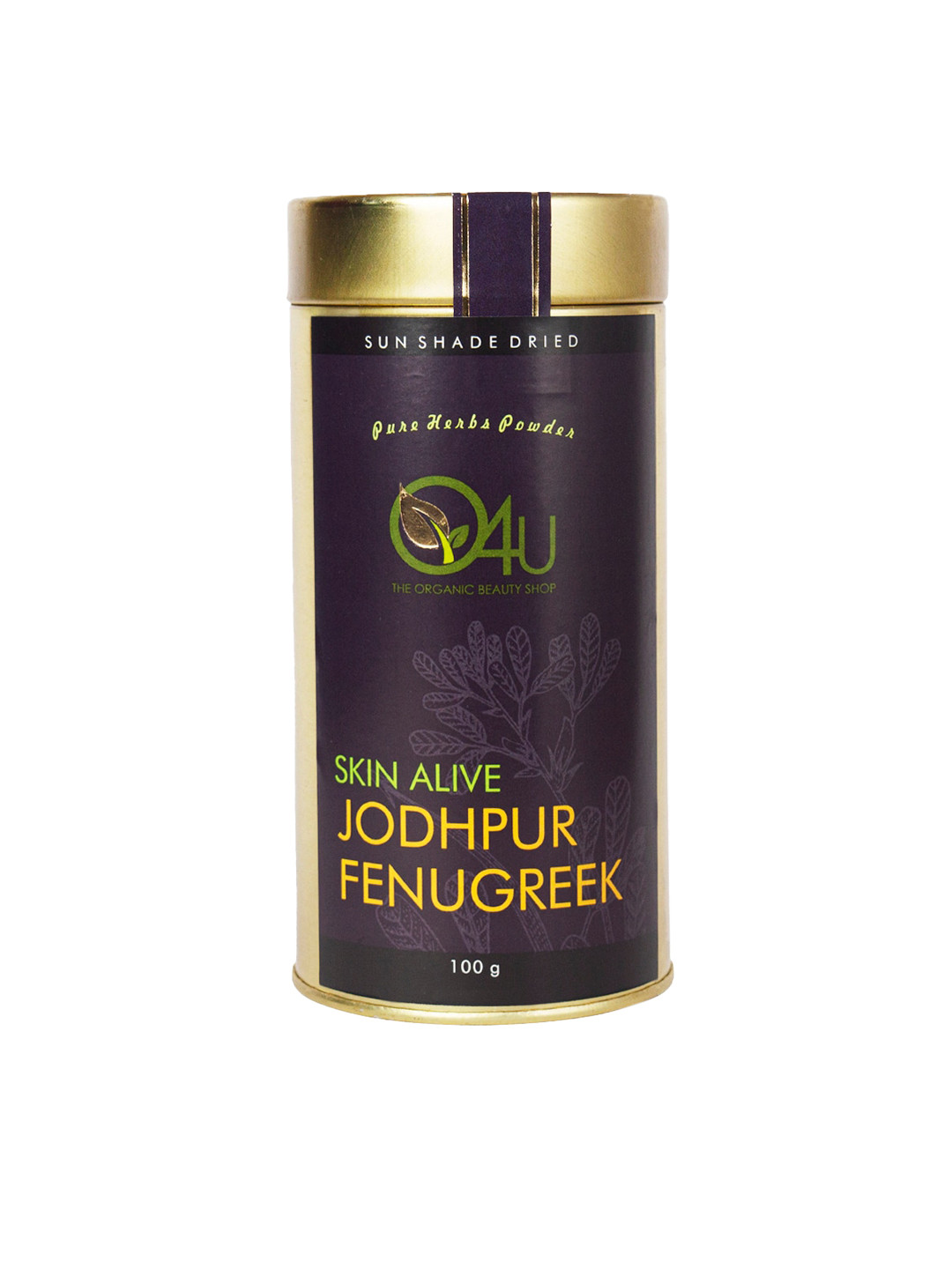 

O4U Skin Alive Sun Shade Dried Jodhpur Fenugreek Powder for Natural Skin Glow - 100 g, Purple