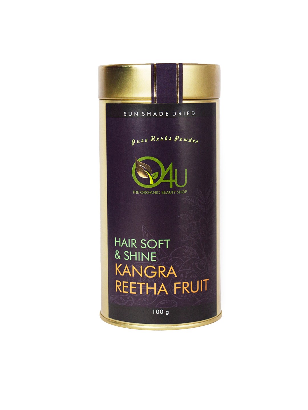 

O4U Sun Shade Dried Hair Soft & Shine Kangra Reetha Fruit Powder for Shiny Hair - 100 g, Black
