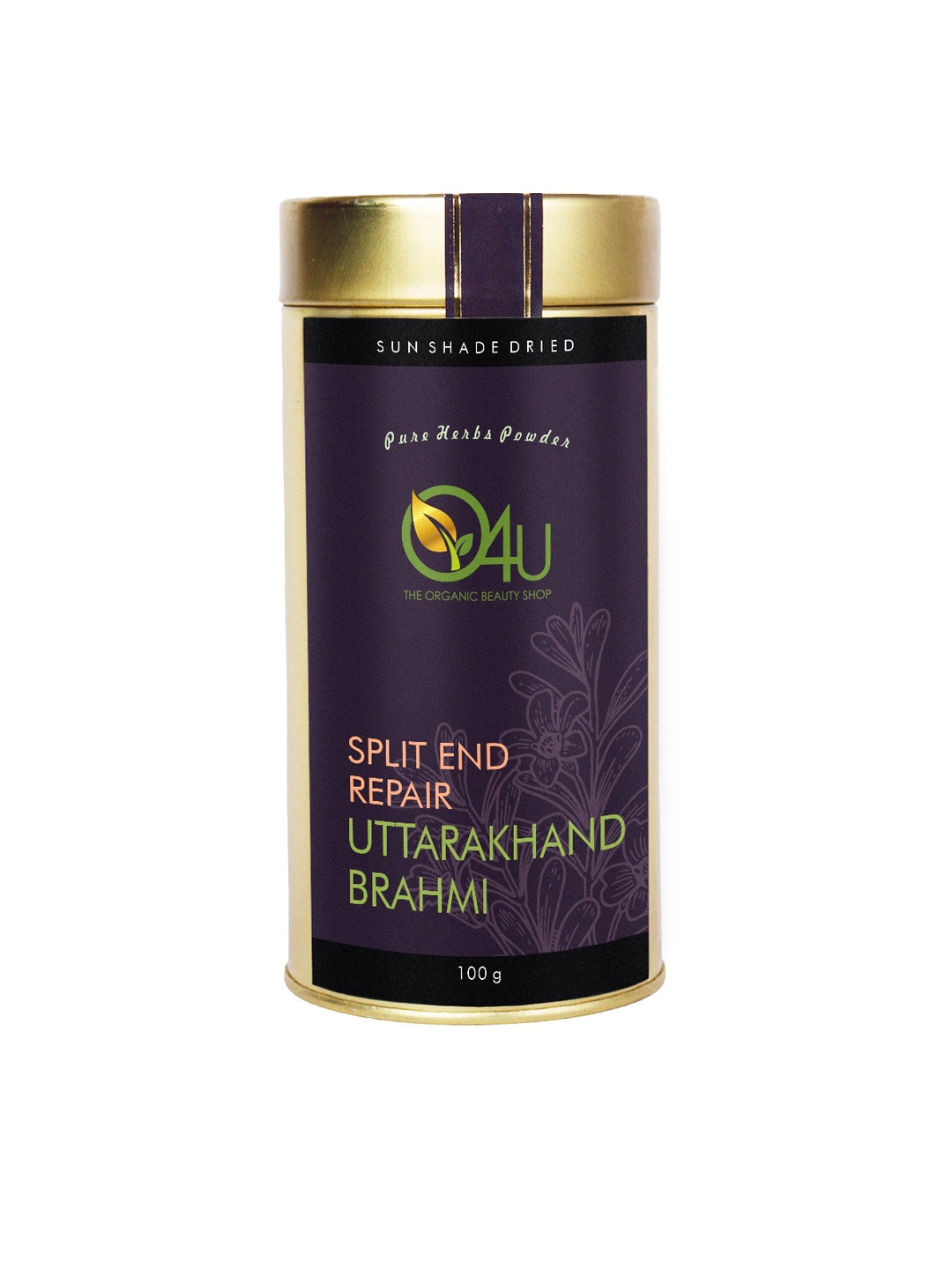 

O4U Vegan Sun Shade Dried Split End Repair Uttarakhand Brahmi Powder - 100 g, Purple