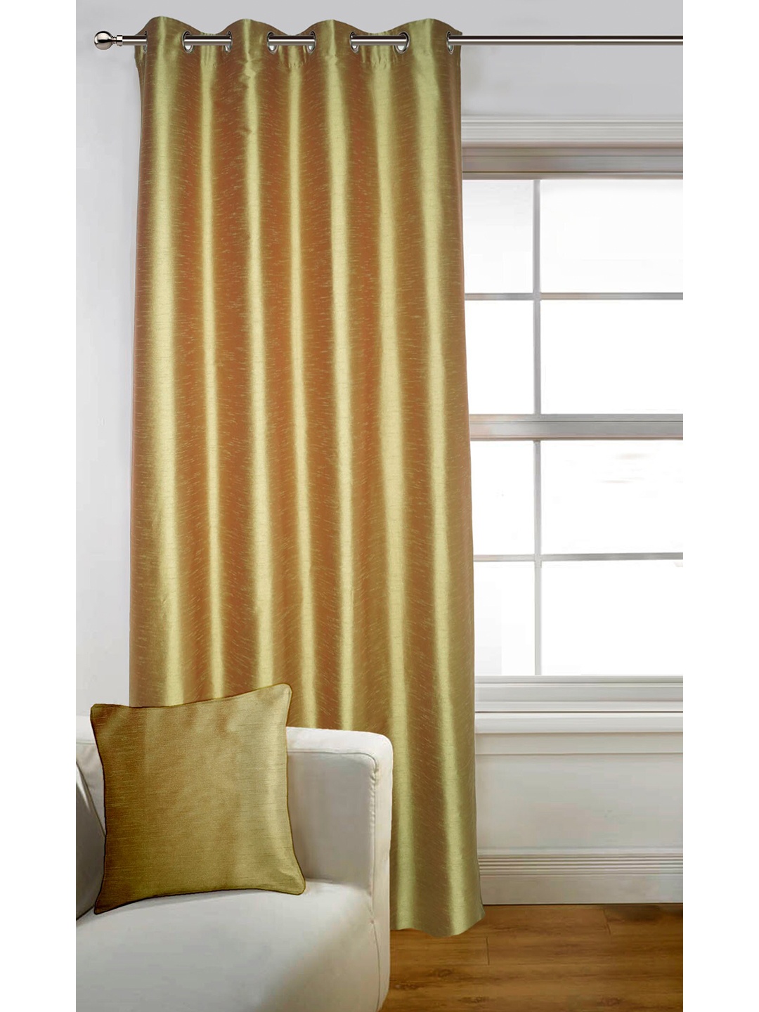 

Lushomes Green & White Room Darkening Door Curtain
