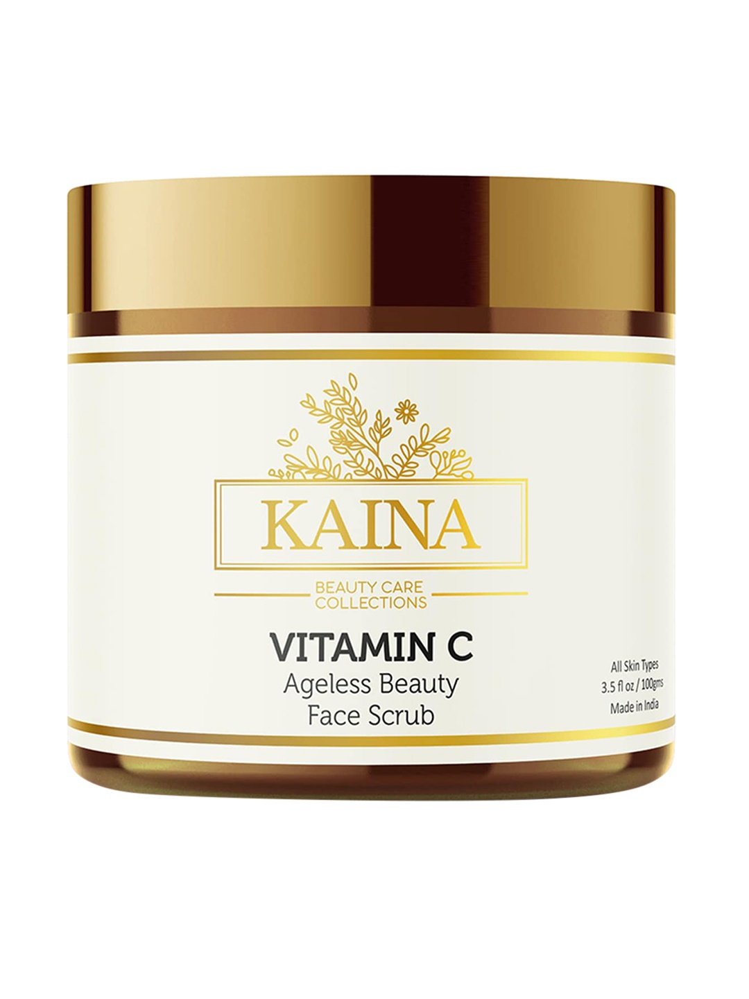 

Kaina skincare Vitamin C Ageless Beauty Face Scrub for All Skin Types - 100ml, Beige