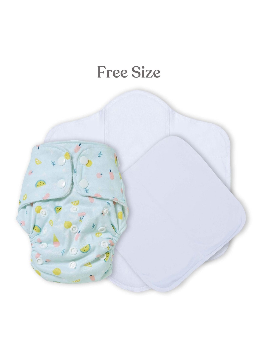 

haus & kinder Infants Fruity Booty Freesize Reusable Cloth Diaper, Blue