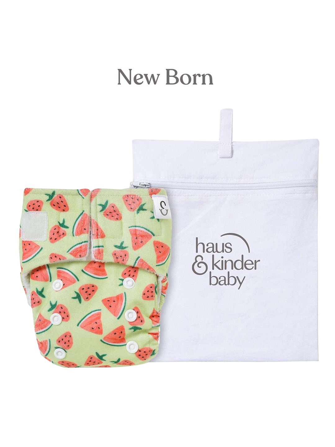 

haus & kinder Kids Reusable Baby Cloth Diaper With Cotton Insert & Booster Pads, Multi