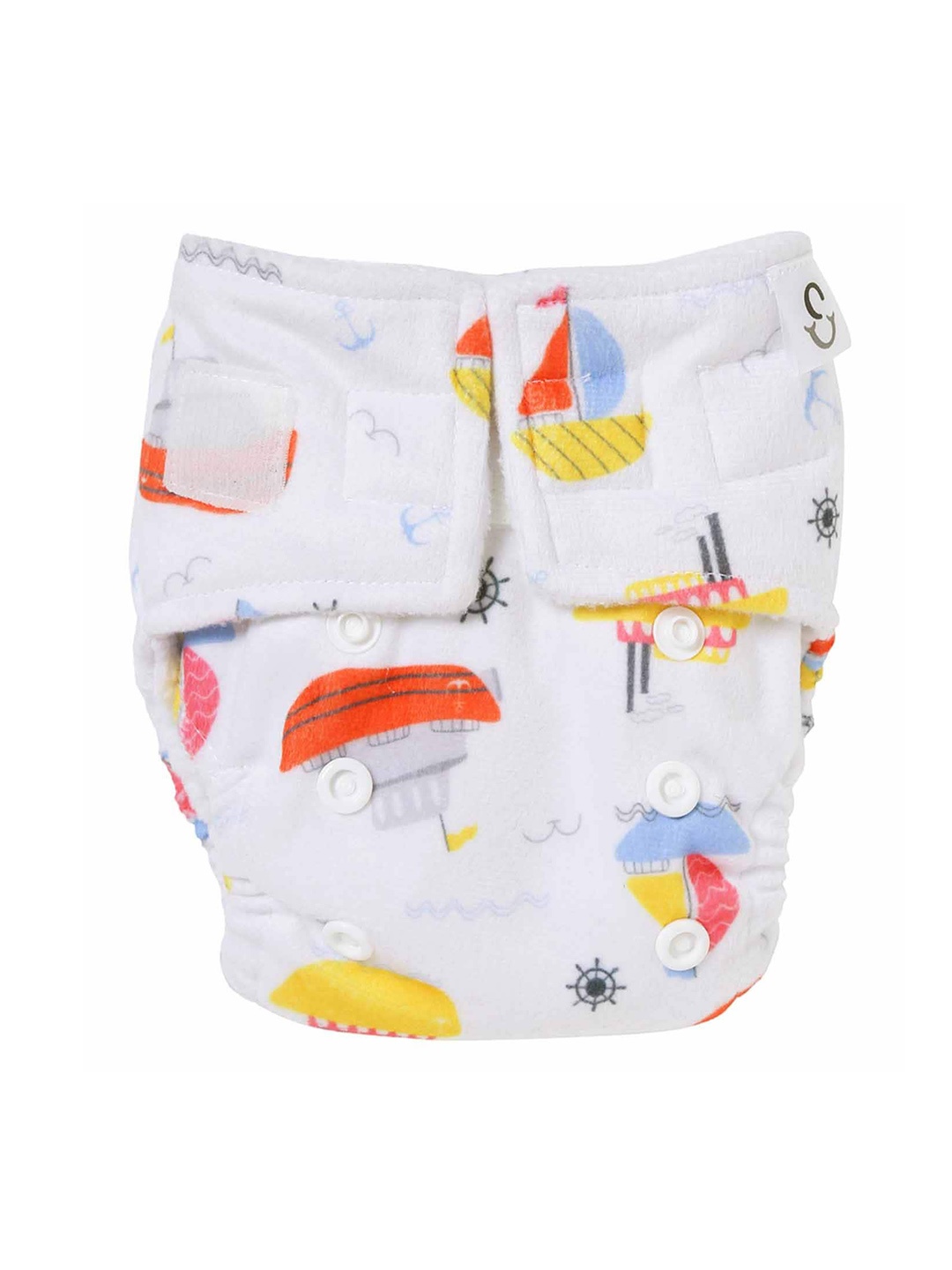 

haus & kinder Kids Reusable Baby Cloth Diaper With Cotton Insert & Booster Pads, Off white