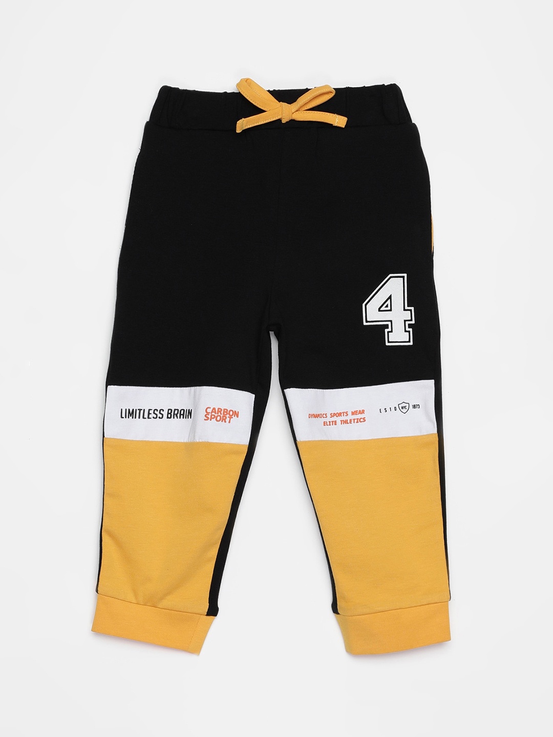 

V2 Value & Variety Boys Black & Yellow Printed Lounge Pants