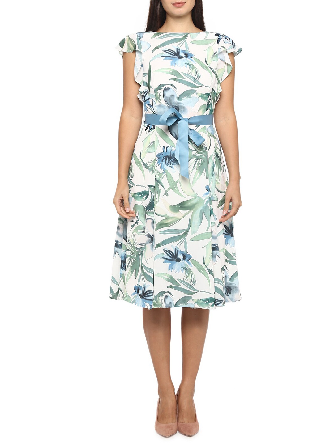 

Phase Eight Pink & star white Tropical Maxi Dress