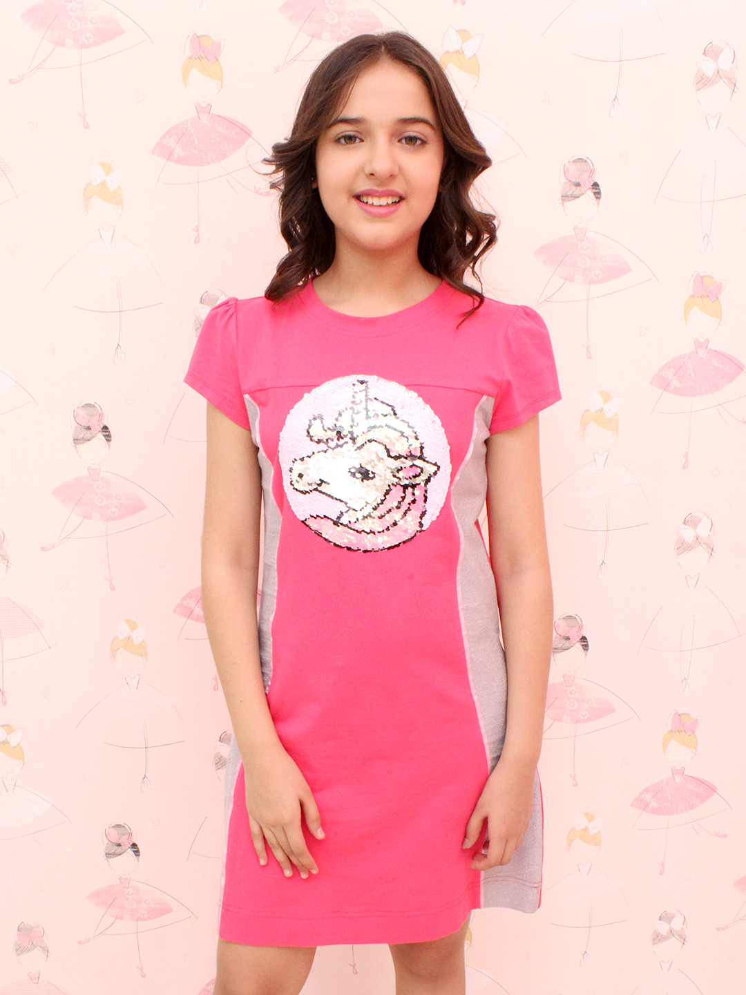 

CUTECUMBER Red & french pink T-shirt Dress