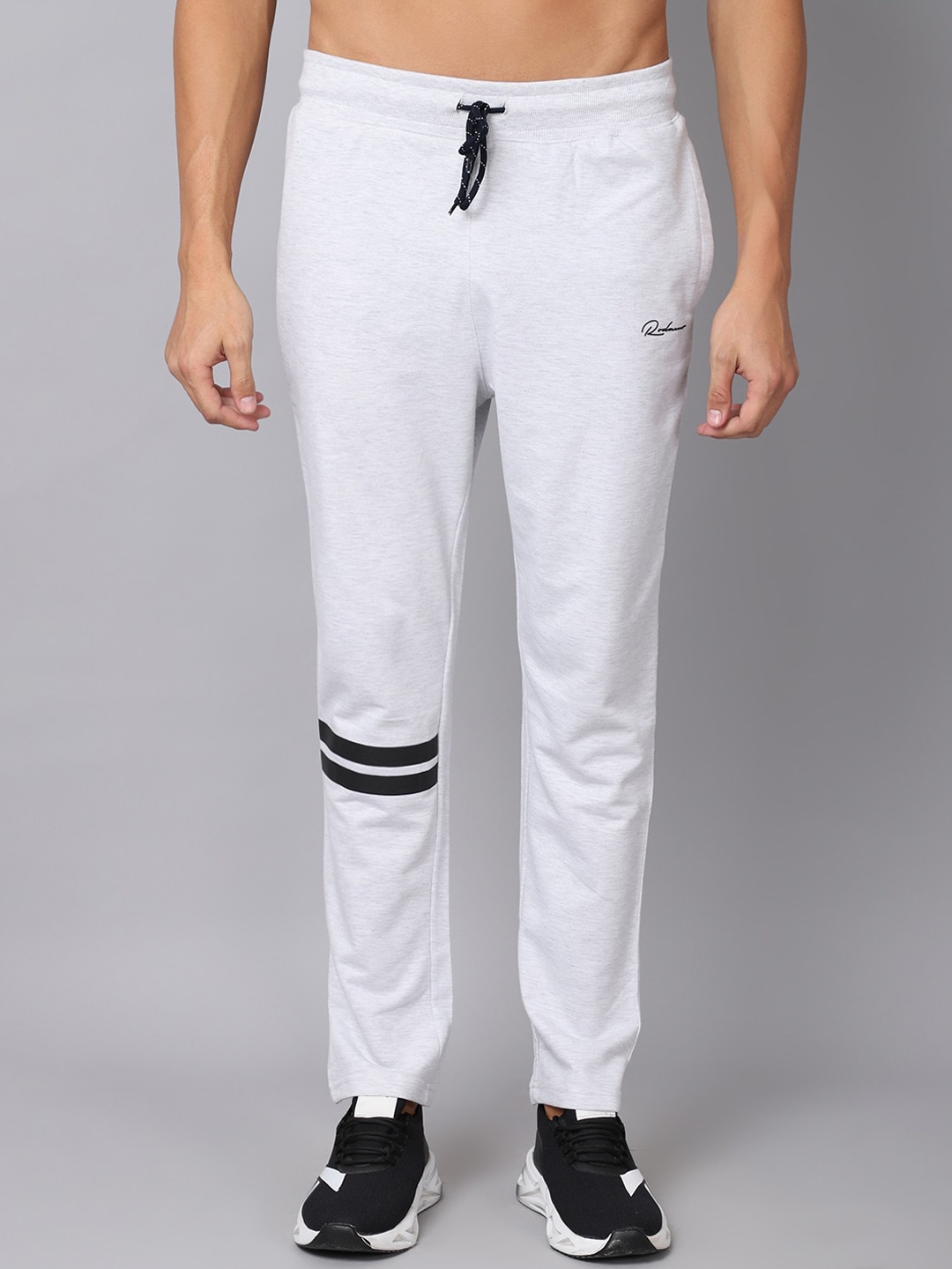 

Rodamo Men Grey Solid Slim-Fit Track Pants
