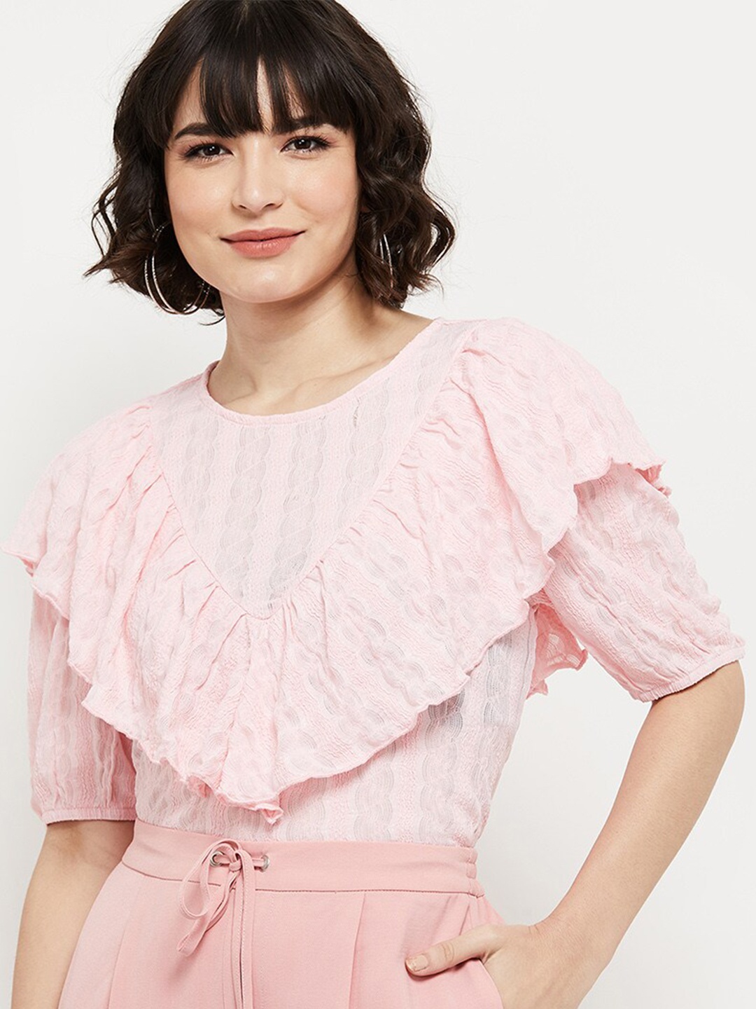 

max Pink Layered Top