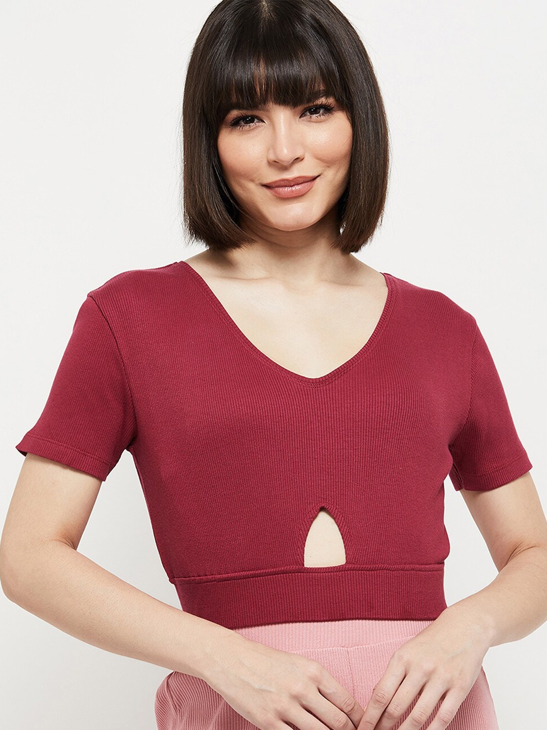 

max Red Crop Top