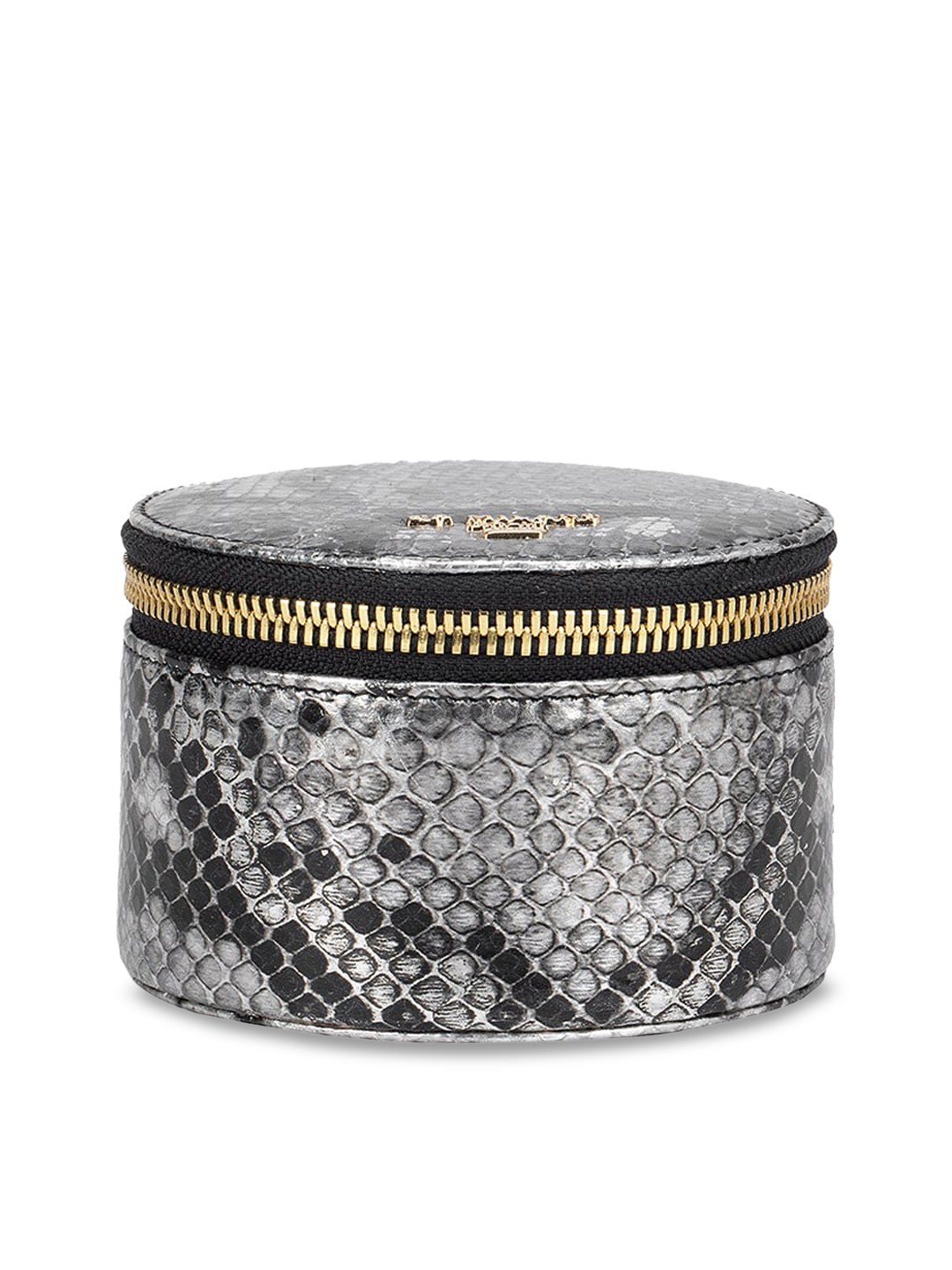 

Da Milano Women Silver Animal Print Travel Pouch