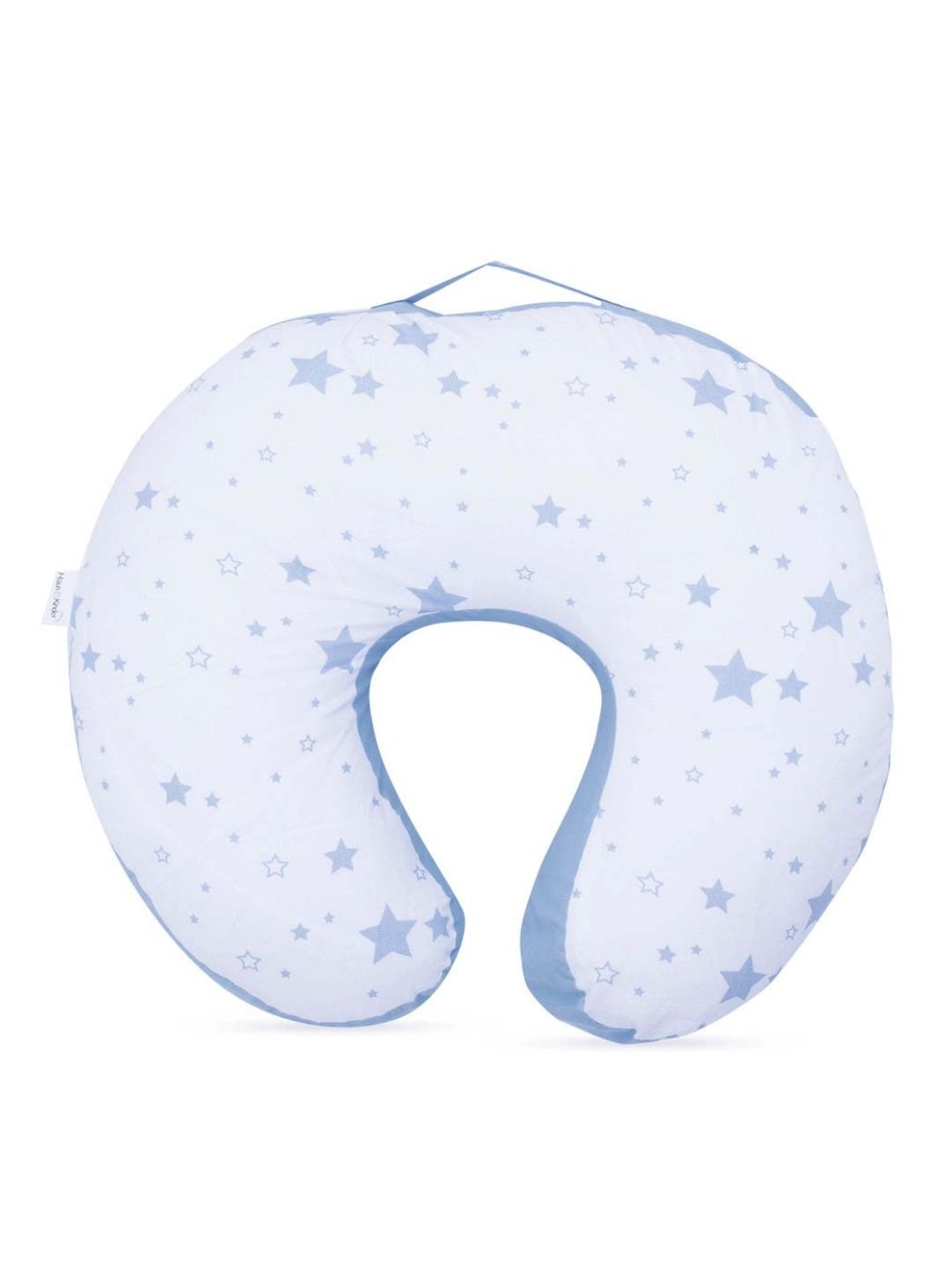 

haus & kinder Ultra Soft Cotton U Shaped Baby Feeding Pillow, Blue