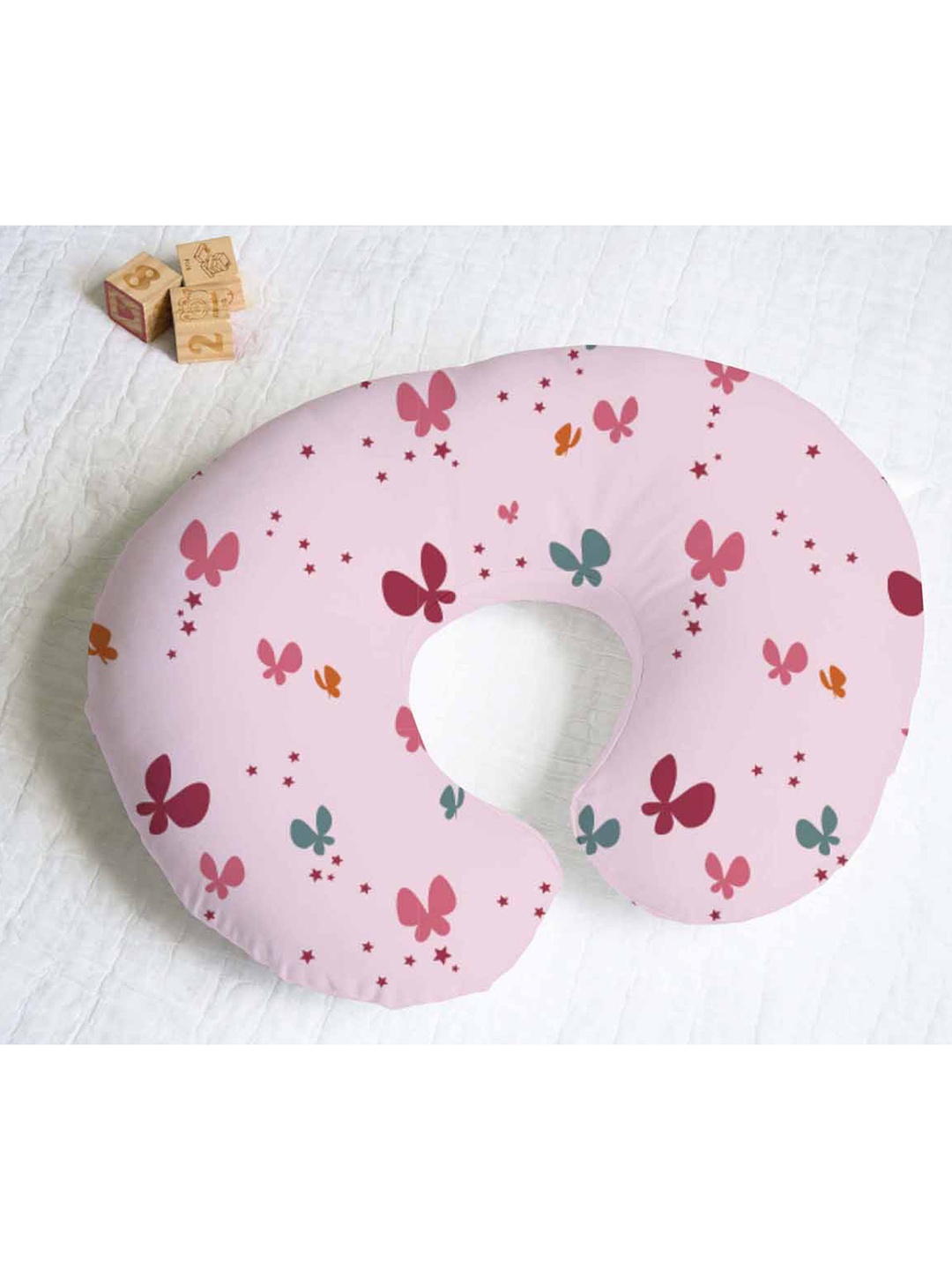 

haus & kinder Kids Pink & Blue Printed Baby Pillow